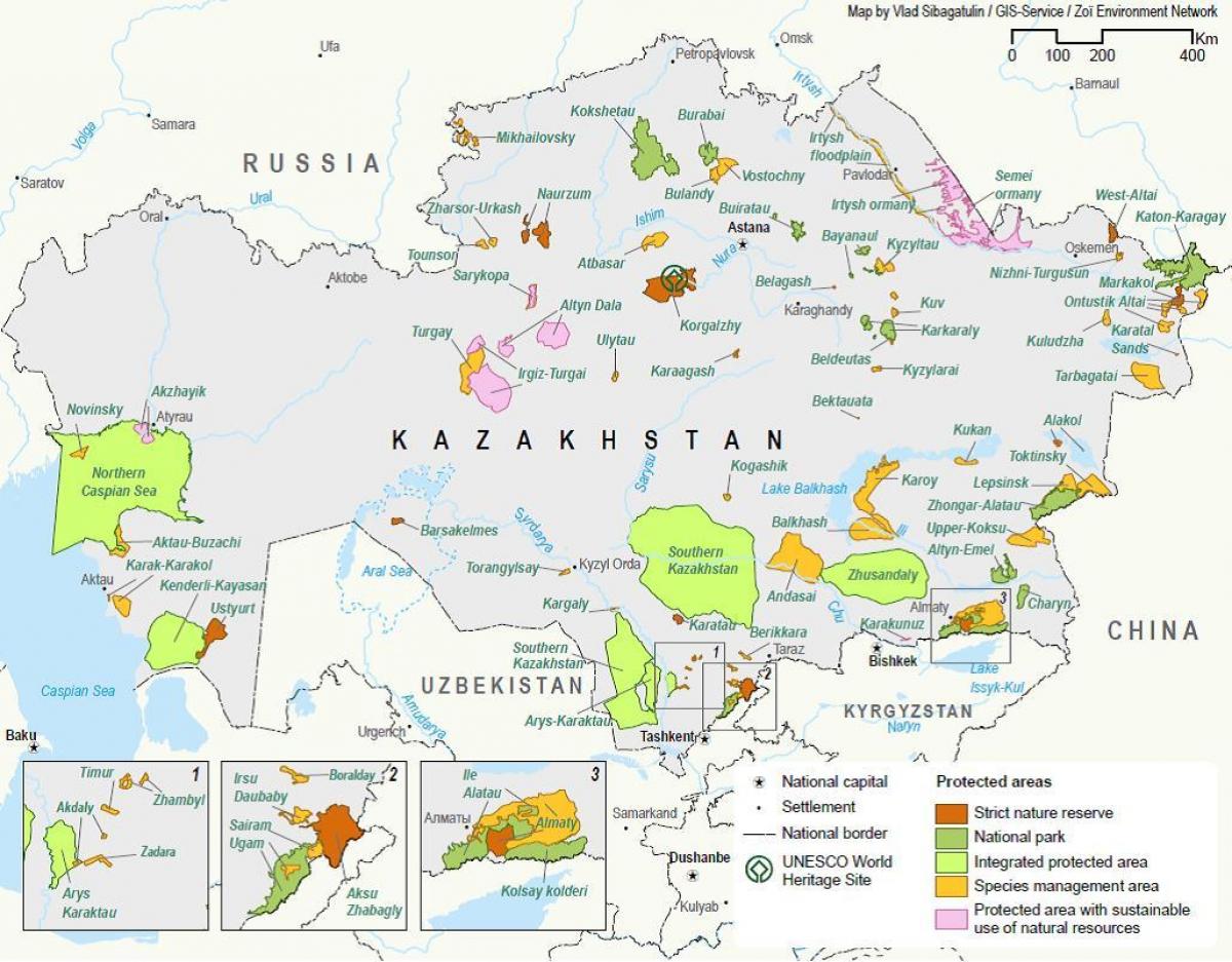 карта Казахстана прыродныя рэсурсы