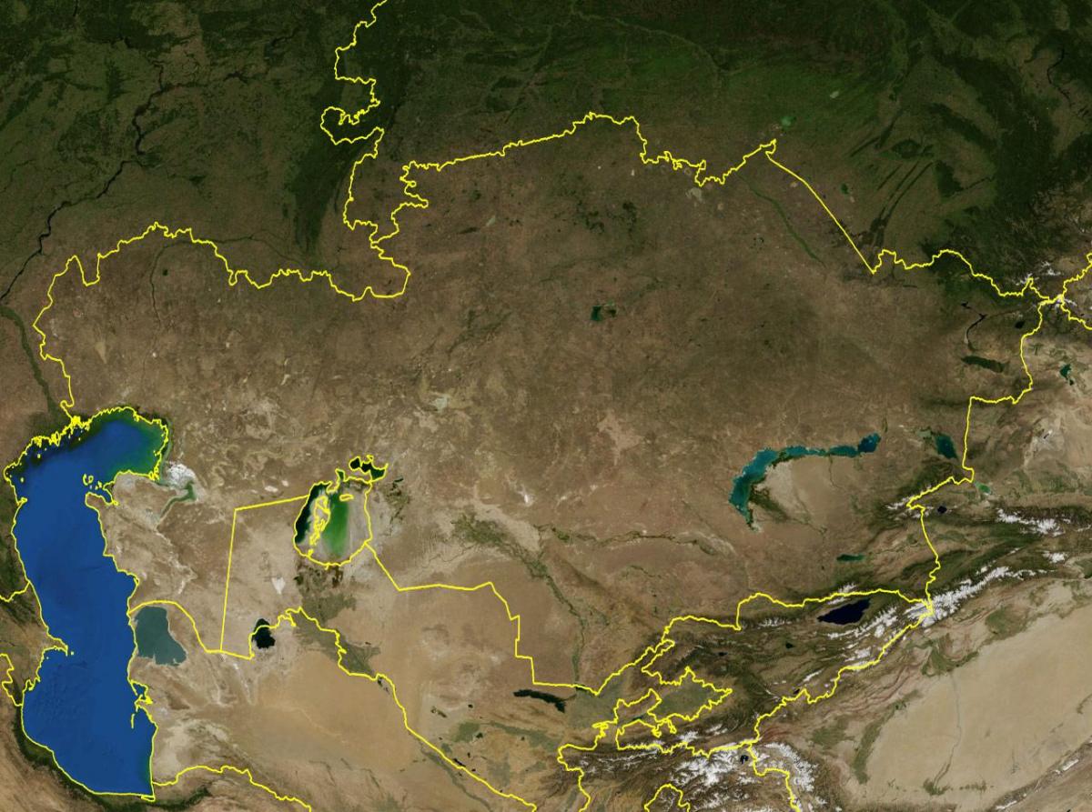 карта Казахстана тапаграфічныя