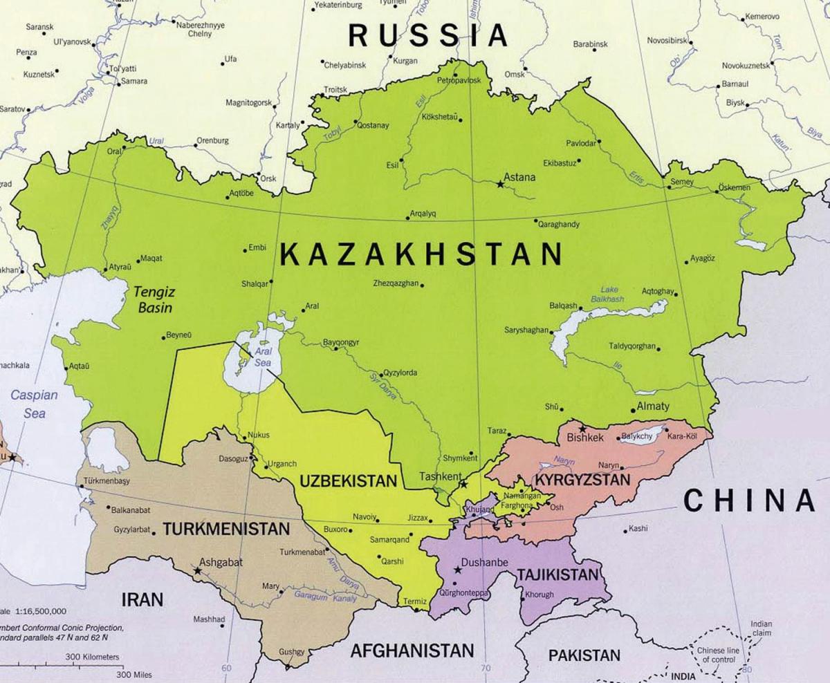 карта Тэнгіз Казахстан