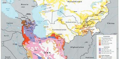 Карта Казахстана рэлігія