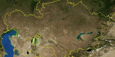 Карта Казахстана тапаграфічныя